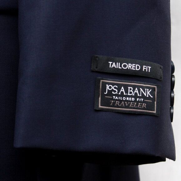 56R Jos A Bank Traveler Tailored Fit Sportcoat Blazer Bright Navy D010048 - Picture 5 of 10